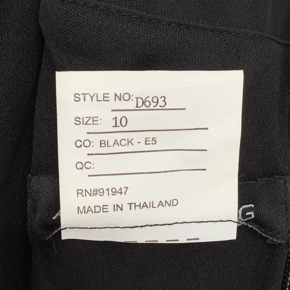 NEW! Alfred Sung Women's 10 Chiffon V-Neck Maxi Black Dress $231 msrp J2-11 - Picture 5 of 9